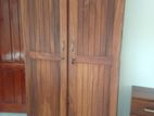 2 DOOR SOLD WOOD WARDROBE