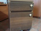 2-Drawer Wooden Office Pedestal Cabinet