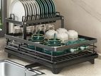 2 Layer Adjustable Bowl And Dish Drying Rack