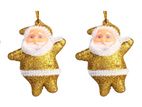 2 Pcs Gold Color Santa Claus