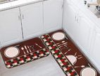 2 Pcs Kitchen Floor Mat -Water Absorption Carpet