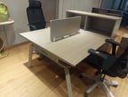 2-Person Office Table With Cupbord HL33