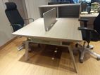 2-Person Office Workstation Table with Partition XP44