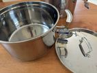 2 Stock Pots Stainless Steel