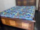 2 Teak Wood Beds with Mattresses