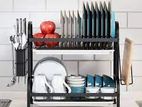 2 Tier Plate & Bowl Rack - Dish Drainer Holder