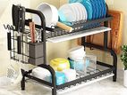 2 Tier Plate Rack Dish Drainer Holder