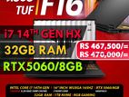 (2025) Asus TUF Core i7 -14th Gen|RTX 5060/8GB|32GB Ram|Brand New Laps