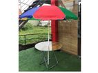 220CM Garden Beach Umbrella With Table