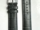 22mm Tissot Watch Leather Strap Black