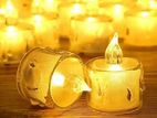 24Pcs Acrylic Flameless & Smokeless Decorative Candles Led Tea Light