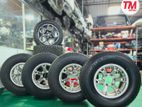 275 70 16 TYRES WITH 6 STUD ALLOY WHEELS LAND CRUISER & NISSAN PATROL