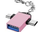 2 in 1 OTG Adapter USB3.0 Female To Micro USB Male with Type C