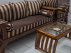 3-2-1 Sofa Set with Glass Table