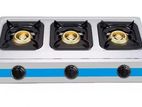 3 Burner Silver Gas Cooker