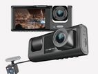 3-Channel HD 1080P 3-Lens Parking Monitoring Dashcam