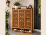 3 Door Bamboo Shoe Cabinet – Wooden Rack