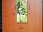 3 Door Melamine Design Glass Wardrobe - HPWB3G