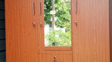 3 Door Melamine Design Glass Wardrobe - HPWB3G