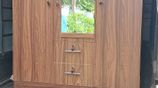 3 Door Melamine Design Glass Wardrobe - HPWB3G