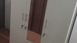 3 Door Melamine Design Glass Wardrobe - HPWB3G