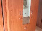 3 Door Melamine Dising Wardrobe with Glass