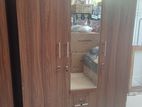 3 Door Melamine Glass Wardrobe