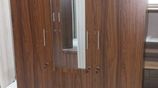 3 Door Melamine Glass Wardrobe