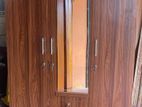 3 Door Melamine Glass Wardrobe
