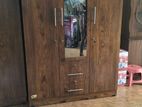 3 Door Melamine Glass Wardrobe
