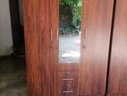 3 Door Melamine Glass Wardrobe