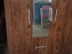 3 Door Melamine Glass Wardrobe with Drawers