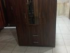 3 Door Melamine Glass Wardrobes with Drawers