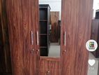 3 Door Melamine Glass Wardrobes with Drawers