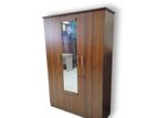 3 Door Melamine Wardrobe with Glass