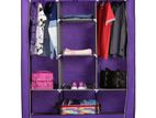 3 Door Portable Folding Wardrobe Cupboard