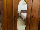 3 Door Teak Wardrobe with Mirror