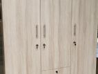 3 Door Wardrobe American Ash Color with Mirror