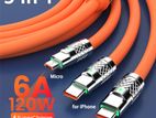 3 in 1 120W 6A Cable – Super Fast Charge