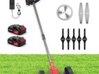 3 in 1 Wheeled Grass Lawn Trimmer with 2 Battery Operated & Charger