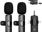 3 in 1 Wireless Collar Mic Dual Clip Mobile Phone - USB