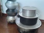 3 Large Aluminium Pots with Saucepans