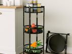 3 Layer Foldable Spice Storage Rack
