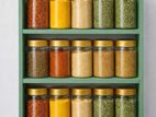 3 Layer Wooden Rack with Spice Bottle