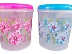 3 Pc Printed Round Shape Plastic Container