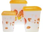 3 pcs Plastic Storage Canister