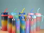 3 Pcs Sports Gradient Color Water Bottle