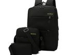 3 Pcs Travel Backpack