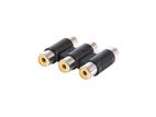 3 RCA To Female Connector Black