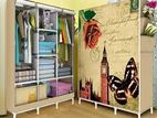 3 Roll-over Doors Cloth Storage - Wardrobe Cupboard- D8 Printed